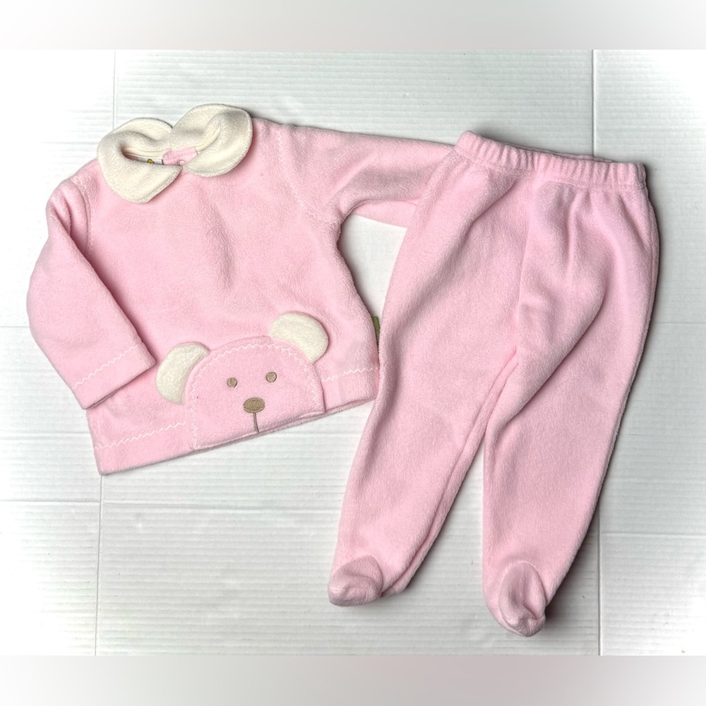 Vintage‎ Sesame Street Baby Girl 6 - 9 Months Fleece Outfit Set Shirt And Pants